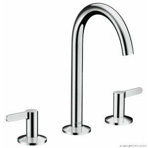 Chrome Widespread Bathroom Faucet for Kitchen & Vanity - Luxury Axor One 170 Faucet, Stainless Steel Finish 48050001