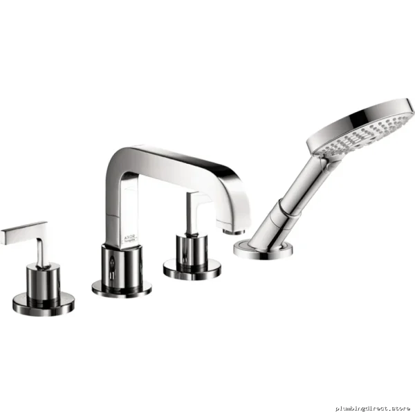 4-Hole Roman Tub Faucet Trim with Hand Shower - Chrome Citterio Axor 39462001