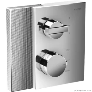 Axor Edge Chrome Thermostatic Valve Trim - Volume Control & Diverter Included 46761001