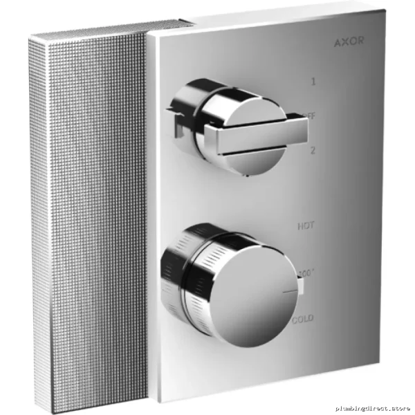Axor Edge Chrome Thermostatic Valve Trim - Volume Control & Diverter Included 46761001