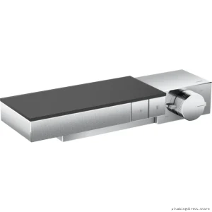 Axor Edge Thermostatic Shower Valve Trim - 2-Function Temperature & Flow Control, Chrome Finish