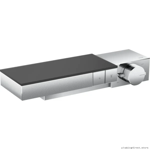 Axor Edge Thermostatic Shower Valve Trim - 2-Function Temperature & Flow Control, Chrome Finish