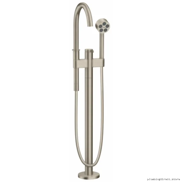 Axor Brushed Nickel Freestanding Tub Filler with Handheld Shower 48441821