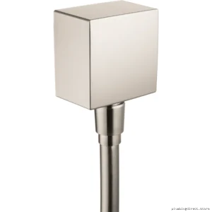 Axor 36732821 Modern Square Wall Mount Faucet with Check Valves in Brushed Nickel