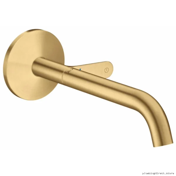 Axor Modern Wall-Mounted Bathroom Faucet Trim - Brushed Gold Optic Model 48112251
