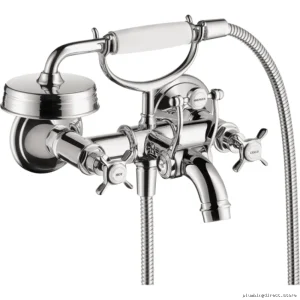 Axor Montreux Wall-Mount Bathroom Faucet with Hand Shower - Chrome Model 16561001