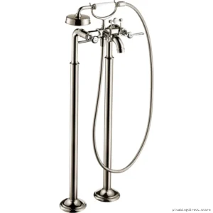 Axor Montreux Freestanding Tub Filler Trim Kit with Handheld Shower - Polished Nickel Finish