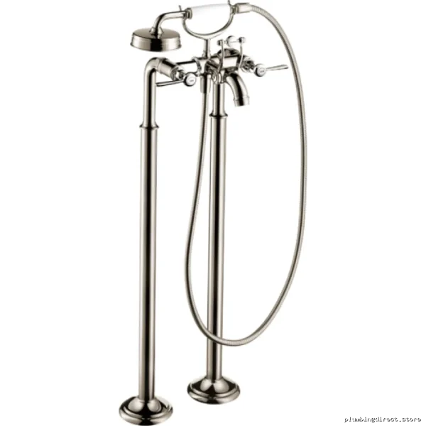 Axor Montreux Freestanding Tub Filler Trim Kit with Handheld Shower - Polished Nickel Finish