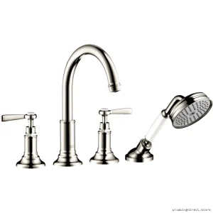 Axor Montreux Luxury Roman Tub Faucet with Hand Shower - Polished Nickel Finish