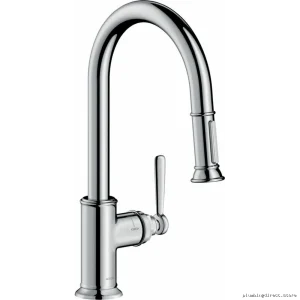 Axor Montreux Pull-Down Kitchen Faucet with Chrome Finish - Modern Faucetry Design