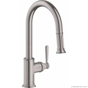 Axor Montreux Kitchen Faucet - Pulldown Spray with Steel Optic Finish 16581801