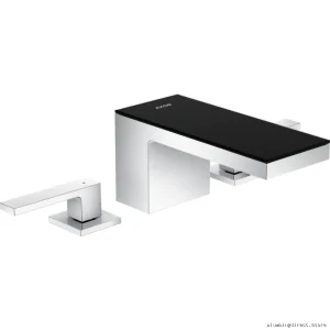 Axor MyEdition 70 Chrome & Black Widespread Bathroom Sink Faucet 47050601