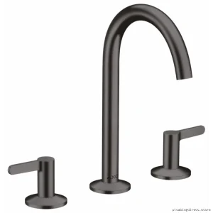 Brushed Black Chrome Axor One 170 Widespread Bathroom Faucet with 8-Inch Centers