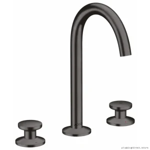Axor One 170 Brushed Black Chrome Widespread Bathroom Sink Faucet 48070341