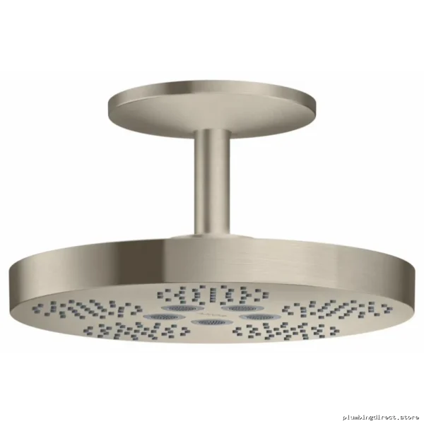 Axor One 2-Jet Ceiling Mount Shower Head with 1.75 GPM Flow - Brushed Nickel