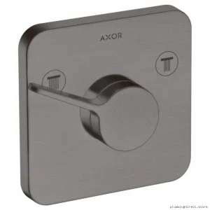 Axor One Brushed Black Chrome Diverter Valve Trim - Premium Bathroom Upgrade 45772341