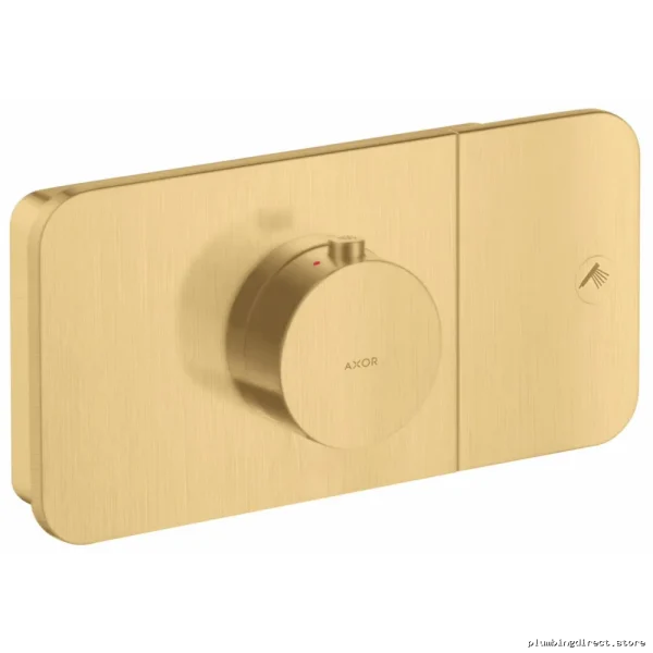 Axor One Thermostatic Shower Valve Trim Brushed Gold Optic - Modern Bathroom Faucet Trim