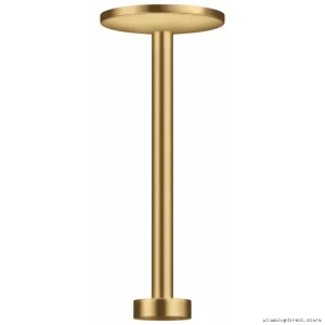 Axor One Ceiling Mount Shower Arm & Flange for 2-Jet Shower Head 280 (Brushed Gold Optic) - Model 48485251
