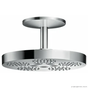 Axor One Chrome Ceiling Mount Shower Head (2-Jet/2.5 GPM) - Durable Finish 48483001