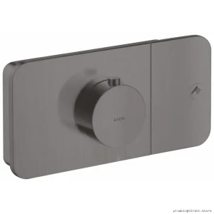 Axor One Single-Function Thermostatic Trim in Brushed Black Chrome