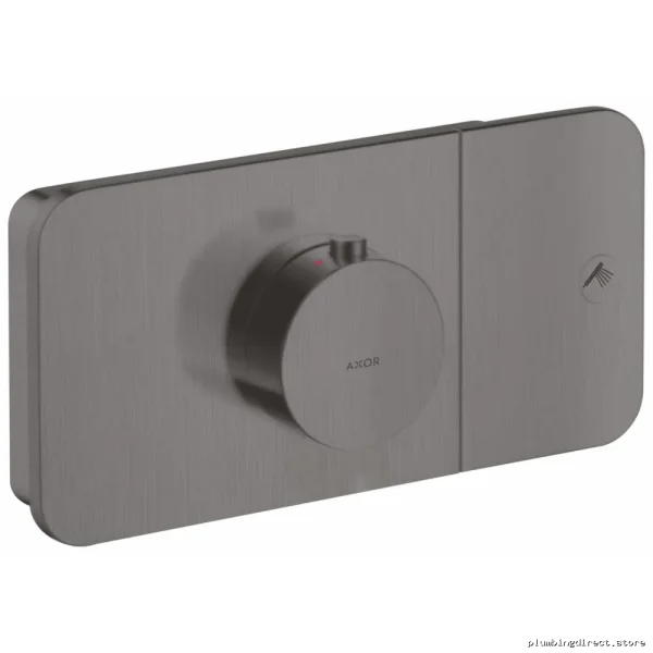 Axor One Single-Function Thermostatic Trim in Brushed Black Chrome