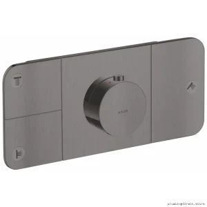 Axor One Smart Three-Function Thermostat Shower Valve in Brushed Black Chrome