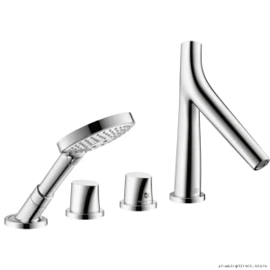 Axor Starck Organic Roman Tub Faucet Trim w/ Hand Shower - Chrome
