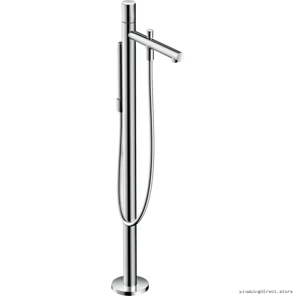 Axor Uno Freestanding Tub Filler Trim & Hand Shower – Sleek Chrome Model #454160