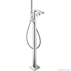 Axor 11423001 Urquiola Freestanding Tub Filler Trim with Handheld Shower in Chrome