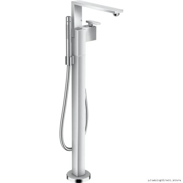 AxorEdge Freestanding-Tub-FillerTrim+HandheldShower-Chrome