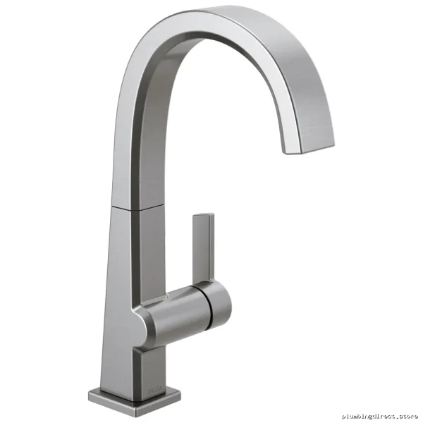 Pivotal Bar & Prep Faucet - Arctic Stainless Steel 1993LF-AR Delta Mount - Image 4