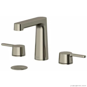 Bathroom Faucet Widespread Lever Handle 1.2 GPM Brushed Nickel Nibi NB08BN RIOBEL