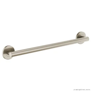 Bathroom Safety Grab Bar Euro Round 24 Brushed Nickel 69375-BN Brizo
