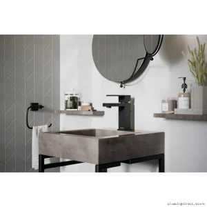Bathroom Single Hole Pop-Up Faucet - Matte Black SLS-3612-MB-1.5