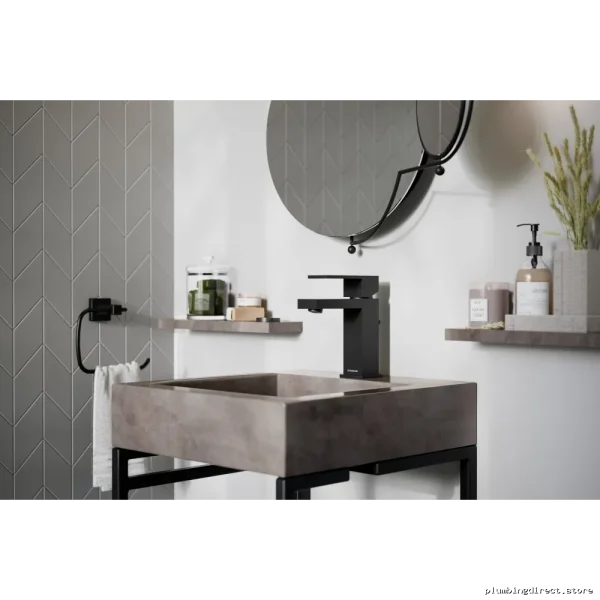 Bathroom Single Hole Pop-Up Faucet - Matte Black SLS-3612-MB-1.5