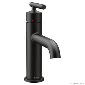 Moen Matte Black Single Hole Bathroom Sink Faucet Model 6145BL