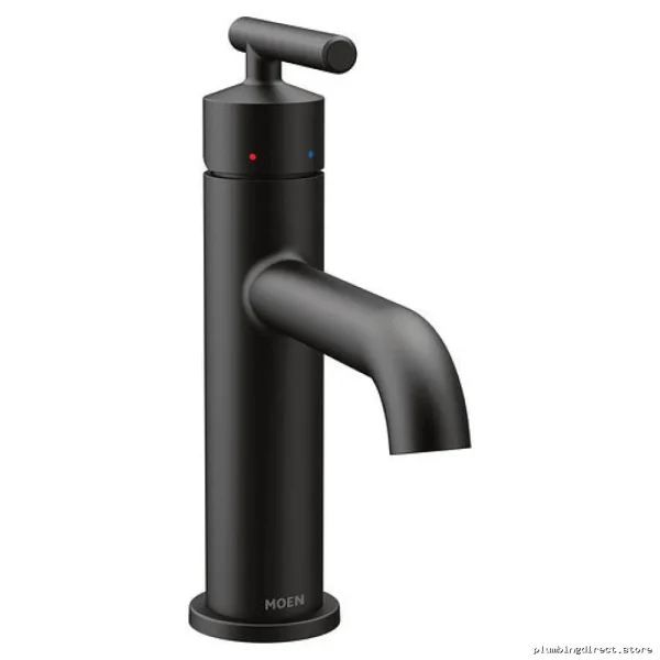 Moen Matte Black Single Hole Bathroom Sink Faucet Model 6145BL