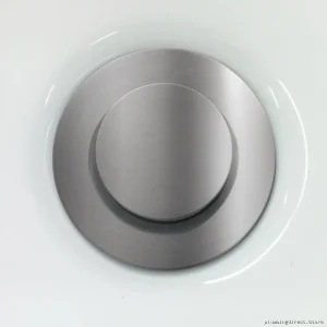 Nickel Push Drain for Bathroom Sink with Overflow - Kalia AC1327-125