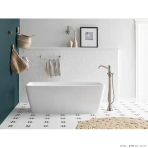 Belfield Polished Nickel Floor-Mount Tub Filler 9025NL