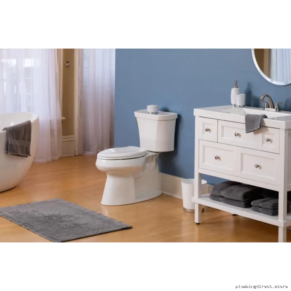 Bemis 200E4 000 Quiet-Close Round White Plastic Toilet Seat - Image 2
