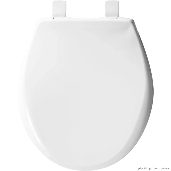 Bemis 200E4 000 Quiet-Close Round White Plastic Toilet Seat - Image 3