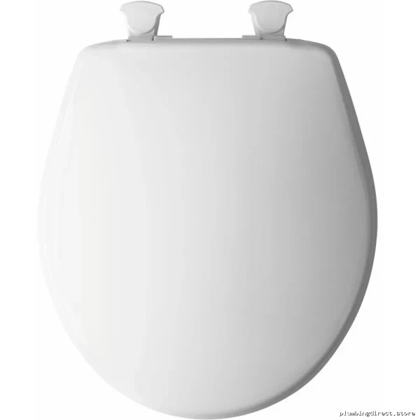 Bemis White Round Front Toilet Seat – Easy Clean & Sanitary Design
