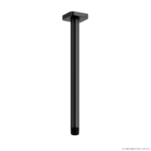12-Inch Ceiling Mount Shower Arm with Square Escutcheon Design - Black RIOBEL Model
