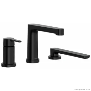 Black Deck Mount 3-Hole Tub Faucet Trim by Nibi - TNB16BK RIOBEL