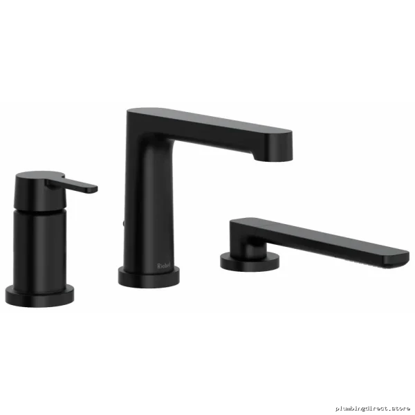 Black Deck Mount 3-Hole Tub Faucet Trim by Nibi - TNB16BK RIOBEL