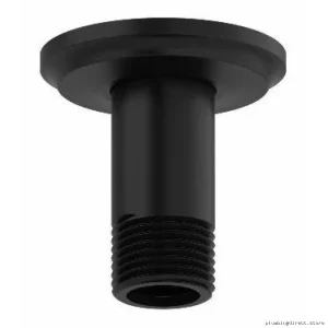 3 Piece Ceiling Mounted Shower Arm Set with Round Escutcheon Plate - Black 559BK RIOBEL