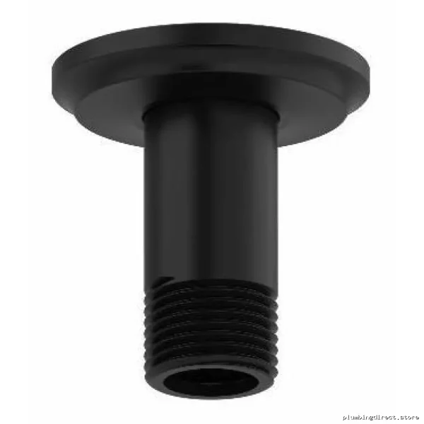 3 Piece Ceiling Mounted Shower Arm Set with Round Escutcheon Plate - Black 559BK RIOBEL