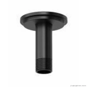 Black Ceiling-Mounted Shower Arm with Round Escutcheon | RIOBEL 569BK