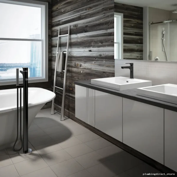 Black Chrome Single-Hole Bathroom Sink Faucet | Kontour Kalia Collection BF1285-150