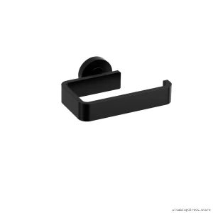 Black Metal Toilet Paper Holder - Modern PX3BK Stand for Bathroom